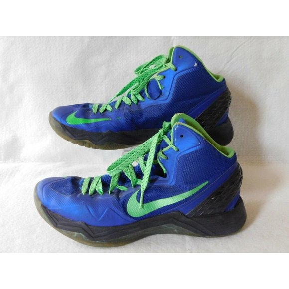 Nike Zoom Hyperdisruptor Men 548180-402 Blue / Poison Green Size 9 - Picture 1 of 7